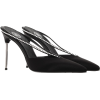 BALMAIN Black satin and rhinestone Palom - Klasične cipele - 