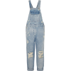 BALMAIN Distressed denim overalls - オーバーオール - 