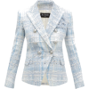 BALMAIN Double-breasted check-tweed blaz - Jakne i kaputi - 