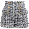 BALMAIN  High-rise tweed shorts - Calções - 
