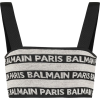 BALMAIN Linen-blend knit intarsia bralet - Tanks - 