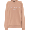 BALMAIN Logo cotton-jersey sweatshirt - Puloverji - 