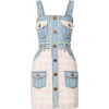 BALMAIN Square-neck denim tweed dress - Obleke - £1,950.00  ~ 2,203.69€