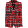 BALMAIN Tartan wool-blend tweed blazer - Куртки и пальто - 
