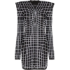 BALMAIN grid print bodycon dress - Vestidos - 