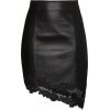 BALMAIN high waisted leather asymmetrica - Röcke - 