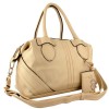 BANJO Everyday Satchel Handbag Purse Shopper Hobo Tote Bag + Hearts Décor Card Holder w/Shoulder Strap Beige - Torebki - $39.50  ~ 33.93€