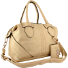 BANJO Everyday Satchel Handbag Purse Shopper Hobo Tote Bag + Hearts Décor Card Holder w/Shoulder Strap Beige - Hand bag - $39.50 