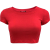 BASIC CROP TEE - Shirts - kurz - 