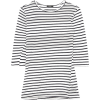 BASSIKE Striped organic cotton top - Camisa - longa - 