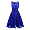 BBX Lephsnt Lace Floral Cocktail Dress Women's Vintage Party Formal Swing Dress - Dresses - $26.99  ~ £20.51