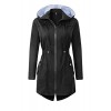 BBX Lephsnt Womens' Waterproof Lightweight Raincoat Hooded Outdoor Hiking Long Rain Jacket - アウター - $25.99  ~ ¥2,925