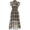 BEAUFILLE plaid sheer dress - Obleke - 
