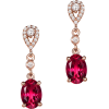 BEGUA RINGEN ruby & diamond pendaant - Earrings - 