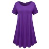 BELAROI Womens Comfy Swing Tunic Short Sleeve Solid T-shirt Dress - Dresses - $19.98  ~ £15.19