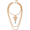 BEN-AMUN 24-karat gold-plated stone neck - Halsketten - 