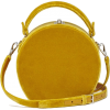BERTONCINA mustard velvet round bag - ハンドバッグ - 