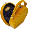 BERTONCINA mustard velvet round bag - Carteras - 
