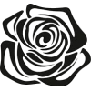 BLACK N WHITE TRIBAL ROSE - Ilustracje - 