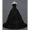 BLACK WEDDING GOWN-RUFFLE - Dresses - 