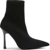 BLACK WIDE FIT HEELED SOCK BOOTS - Boots - £45.00 