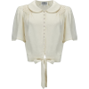 BLOOMSBURY white cream blouse - Hemden - kurz - 