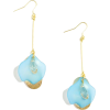 BLUE PETALS DROP EARRINGS - Earrings - $23.00 