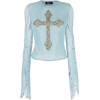 BLUEMARINE tshirt cross embellished - Shirts - kurz - 