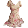 BLUMARINE pink floral dress - sukienki - 
