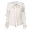 BLUMARINE ruffle lace pussybow blouse - Koszule - długie - 
