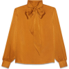 BLUSA CON CUELLO LAVALLIÈRE DE JACQUARD - 长袖衫/女式衬衫 - 