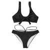 BMJL Women's Cheeky Bikini Set Two Piece Swimsuit V Neck Bathing Suit Cutout Tie Swimwear - Swimsuit - $25.99 
