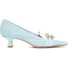 BOTTEGA VENETA Kitten-heel lizard-effect - 平底便鞋 - $747.00  ~ ¥5,005.15