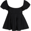 BROCK black peplum top - 半袖衫/女式衬衫 - 