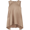 BRUNELLO CUCINELLI Asymmetric silk-satin - Camicia senza maniche - $890.00  ~ 764.41€