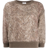 BRUNELLO CUCINELLI chevron pattern knitt - 套头衫 - 