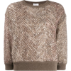 BRUNELLO CUCINELLI chevron pattern knitt - Pullover - 