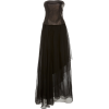 BRUNELLO CUCINELLI leather & tulle gown - Dresses - 