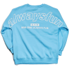 BSRABBIT crew neck text sky blue sweater - Pullovers - 