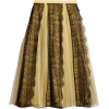 BURBERRY Lace Panel Pleated Tulle Skirt - Krila - 