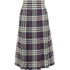 BURBERRY Pleated checked wool midi skirt - 裙子 - 