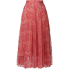 BURBERRY Pleated Floral Skirt - Suknje - 