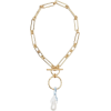 BURBERRY faux-pearl detail chain necklac - Collane - 