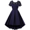 Babyonlinedress Babyonline Women 1950s Vintage Short Sleeves Sheer Lace Short Wedding Dress - Vestidos - $22.99  ~ 19.75€