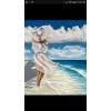 Back View of Woman in White at Ocean - 其他 - 