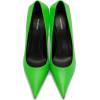 Balenciaga Green Square Knife Heels - Klasyczne buty - 