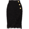 Balmain Black Glitter Skirt - Saias - 