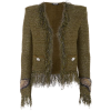 Balmain Frayed Tweed Jacket - Kurtka - 