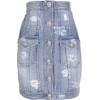 Balmain Ripped rhinestone denim skirt - 裙子 - £1.43  ~ ¥12.56