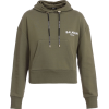 Balmain Short olive hooded cotton sweats - Пуловер - 